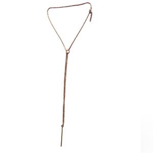 Long Drop Gold Necklace Y Style